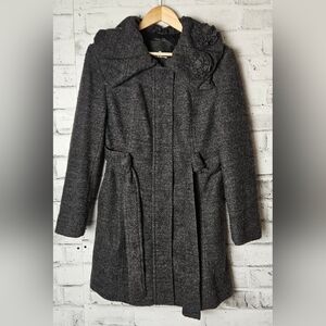 Laura Petite Grey Wool Blend Coat Size 4